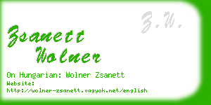 zsanett wolner business card